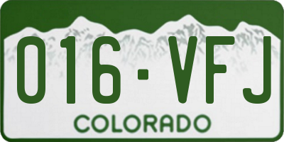 CO license plate 016VFJ