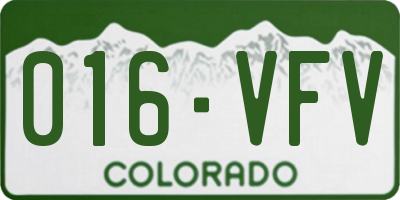 CO license plate 016VFV