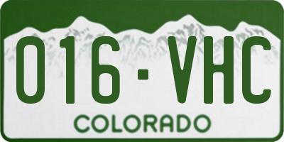 CO license plate 016VHC