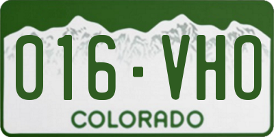 CO license plate 016VHO