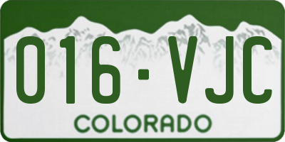 CO license plate 016VJC