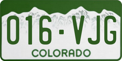 CO license plate 016VJG