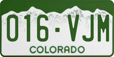 CO license plate 016VJM
