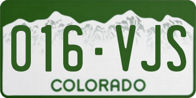 CO license plate 016VJS