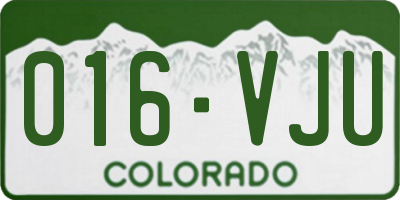 CO license plate 016VJU