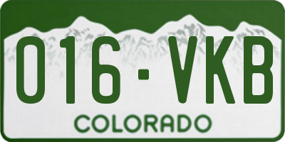 CO license plate 016VKB