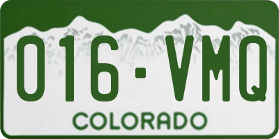 CO license plate 016VMQ