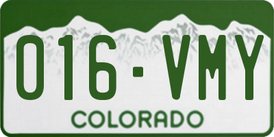 CO license plate 016VMY