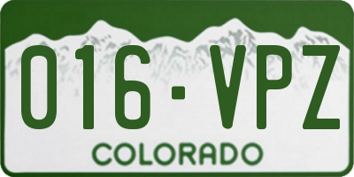 CO license plate 016VPZ