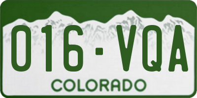 CO license plate 016VQA