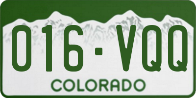 CO license plate 016VQQ
