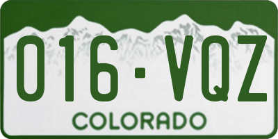 CO license plate 016VQZ