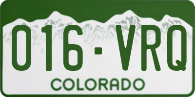 CO license plate 016VRQ