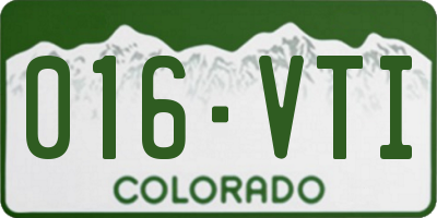 CO license plate 016VTI