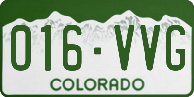 CO license plate 016VVG
