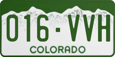 CO license plate 016VVH