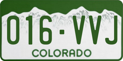 CO license plate 016VVJ