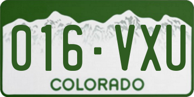 CO license plate 016VXU