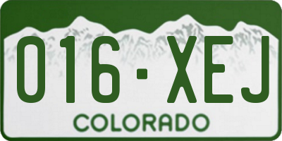 CO license plate 016XEJ