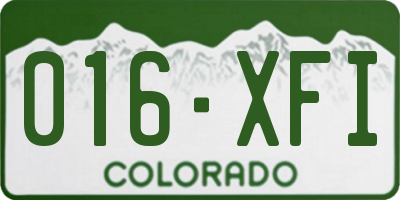 CO license plate 016XFI