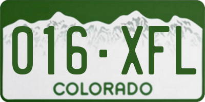 CO license plate 016XFL