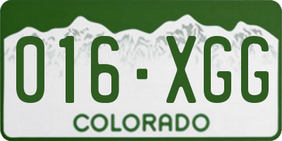 CO license plate 016XGG