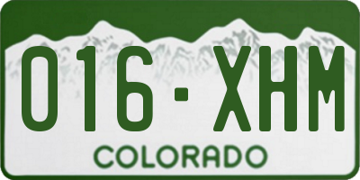 CO license plate 016XHM
