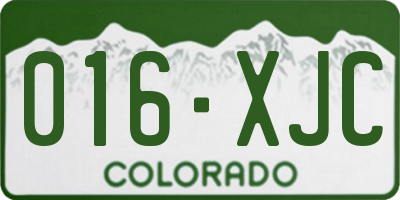 CO license plate 016XJC