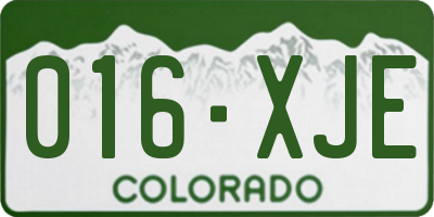 CO license plate 016XJE