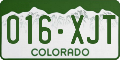 CO license plate 016XJT