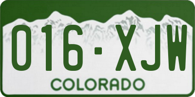 CO license plate 016XJW