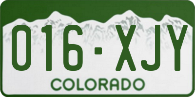 CO license plate 016XJY