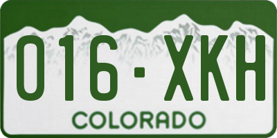 CO license plate 016XKH