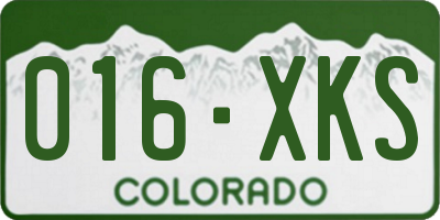 CO license plate 016XKS