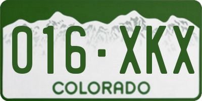 CO license plate 016XKX