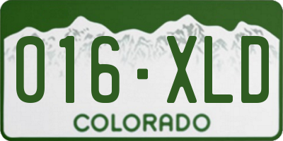 CO license plate 016XLD