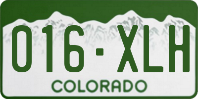 CO license plate 016XLH