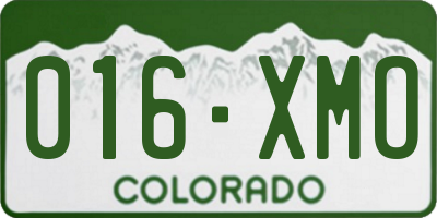 CO license plate 016XMO