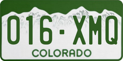 CO license plate 016XMQ
