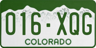 CO license plate 016XQG