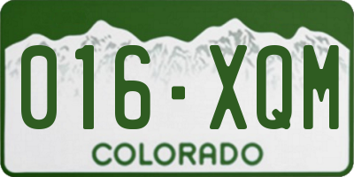 CO license plate 016XQM