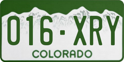 CO license plate 016XRY