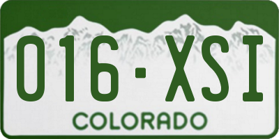 CO license plate 016XSI