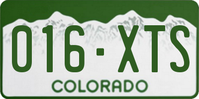 CO license plate 016XTS