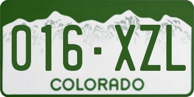 CO license plate 016XZL