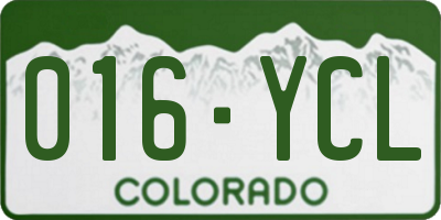 CO license plate 016YCL