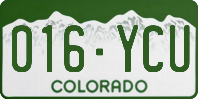 CO license plate 016YCU