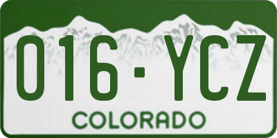 CO license plate 016YCZ