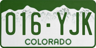 CO license plate 016YJK