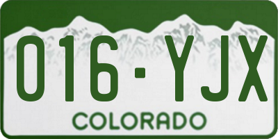 CO license plate 016YJX